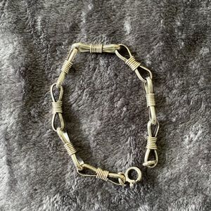 Sterling silver Navajo chain bracelet